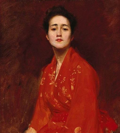 William Merrit Chase Study of a Girl in Japanese Dress